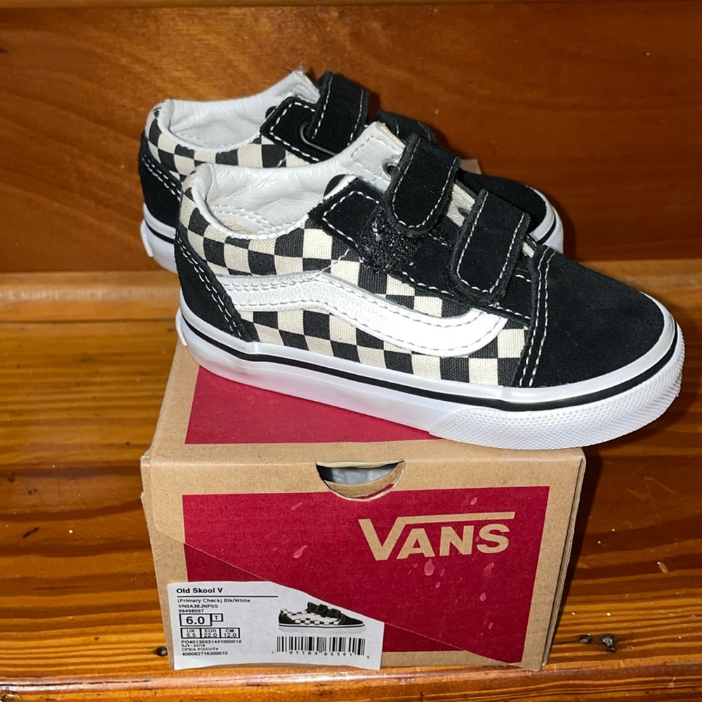 Vans, Size 6C, Blk/Wht